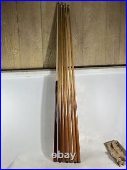 Pool Cue Lot of 7 Billiards Stick Quetec B&S Unbranded
