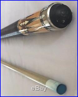 Pool Cue Stick Mcdermott Star Brown Black And Yellowith Spear Pattern