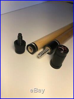 Pool Cue Stick Star Black And White Mother Of Pearl Pattern with case And Extras