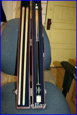 RARE Vintage McDermott C-21 Pool Cue With 2 Shafts & New Leather Grip By McDermott