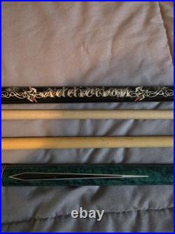 Rage Addiction and McDermott Lucky Billiard Pool Cue Set with 2 Shafts and Case