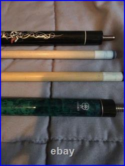 Rage Addiction and McDermott Lucky Billiard Pool Cue Set with 2 Shafts and Case
