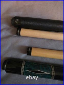 Rage Addiction and McDermott Lucky Billiard Pool Cue Set with 2 Shafts and Case