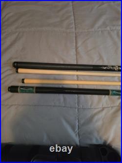 Rage Addiction and McDermott Lucky Billiard Pool Cue Set with 2 Shafts and Case