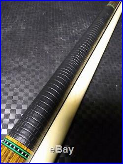 Super Sharp McDermott custom pool cue Bacote leather wrap gcore shaft 19oz 12.75