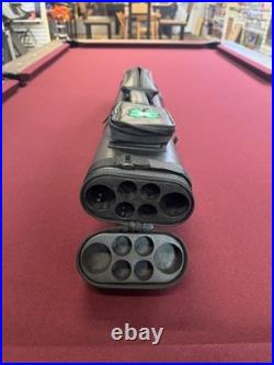 USED McDermott Pool Cue Case 2x4 Black Vinyl w Green Clover USED McDermott Pool Cue Case 2x4 Black Vinyl w Green Clover