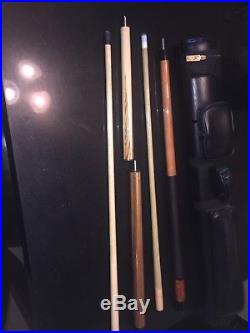 Used Mcdermott pool cue with Action 3 piece jump/break cue andan Action case