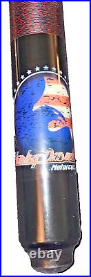 VINTAGE McDermott HD25 Harley Davidson Pool Cue EXTREMELY RARE America Themed