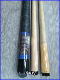 Vintage 1994 McDermott Pool Cue Bundle Night Wolf GLD-06 with 2 Sh (A1D034100)