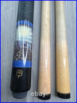 Vintage 1994 McDermott Pool Cue Bundle Night Wolf GLD-06 with 2 Sh (A1D034100)
