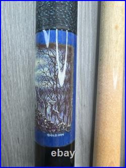 Vintage 1994 McDermott Pool Cue Bundle Night Wolf GLD-06 with 2 Sh (A1D034100)