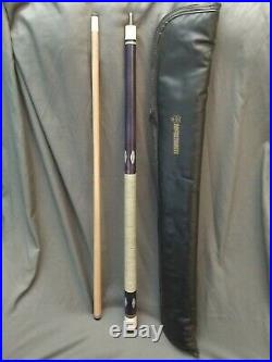 Vintage 2 Piece Purple Cobra Pool Cue with McDermott Carrying Case 1970's
