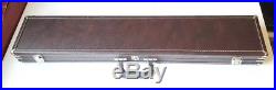 Vintage 2x2 HUEBLER or McDermott Pool Cue Stick Brown Box Case 2 Butts/2 Shafts
