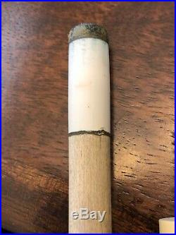 Vintage Inlayed Birdseye Maple McDermott Pool Cue Stick 19.7 Oz Needs Repair