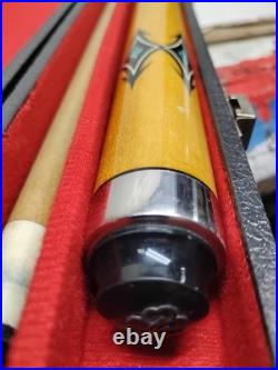 Vintage MCDERMOTT Lucky Pool Billiard Cue with Wooden Case Vintage MCDERMOTT Lucky Pool Billiard Cue with Wooden Case