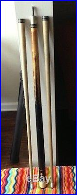 Vintage McDermott D-19 Pool Cue Stick, 19.5 oz, 2 SHAFTS, Excellent Condition