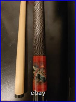 Vintage McDermott Leather Case With Black Panther 13 Mm Pool Cue Stick