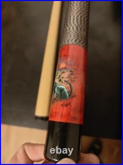 Vintage McDermott Leather Case With Black Panther 13 Mm Pool Cue Stick
