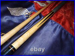 Vintage McDermott Pool Cue E-F5 Straight Ebony Excellent Birdseye All Original