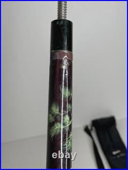 Vintage McDermott Pool Cue Lone Wolf Purple Linen Wrap With McDermott Bag SEE Vintage McDermott Pool Cue Lone Wolf Purple Linen Wrap With McDermott Bag SEE