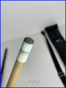 Vintage McDermott Pool Cue Lone Wolf Purple Linen Wrap With McDermott Bag SEE Vintage McDermott Pool Cue Lone Wolf Purple Linen Wrap With McDermott Bag SEE