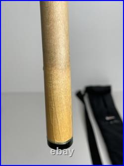 Vintage McDermott Pool Cue Lone Wolf Purple Linen Wrap With McDermott Bag SEE Vintage McDermott Pool Cue Lone Wolf Purple Linen Wrap With McDermott Bag SEE