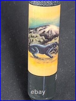Vintage McDermott Pool Cue Wes Spencer Black Panther Art Very Good Condition