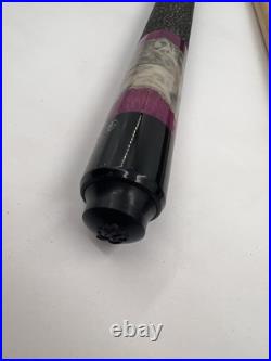 Vintage McDermott Pool Cue Wolf Print Linen Wrap Retired with Case Rare Purple