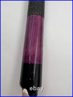 Vintage McDermott Pool Cue Wolf Print Linen Wrap Retired with Case Rare Purple