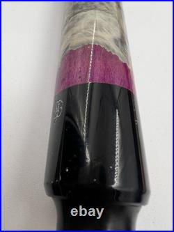 Vintage McDermott Pool Cue Wolf Print Linen Wrap Retired with Case Rare Purple