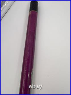 Vintage McDermott Pool Cue Wolf Print Linen Wrap Retired with Case Rare Purple