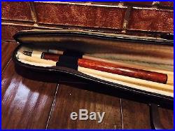 Vintage McDermott Pool Cue with Two Shafts and Padded Case