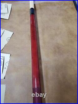 Vintage McDermott Red Maple Birdseye 2 Piece Pool Cue Wrapped withSoft Case