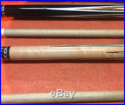 Vintage Mcdermott Pool Cue Sticks, Lot Of 2 With Carrying Case