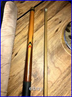 Vintage Pool Cue Stick With Case