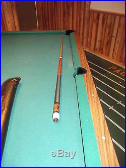 Vintage Retired McDermott D6 Pool Cue 1984-1990 Green Clover with soft case NICE