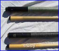Vintage USA McDermott & Huebler 2 PC Pool Cue Stick with Case and Accessories