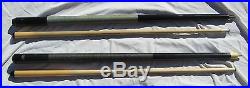 Vintage USA McDermott & Huebler 2 PC Pool Cue Stick with Case and Accessories